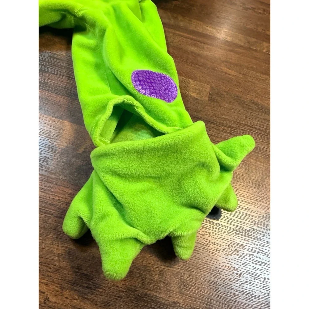 Infant 12/18 months dinosaur cozy soft Halloween costume. Big tail, hood w/ face